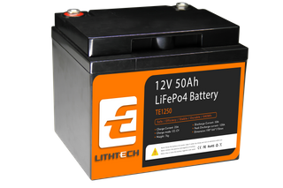 Lithtech TE1250 12.8v 50 Ah LIFEPO4 Lithium Ion Battery