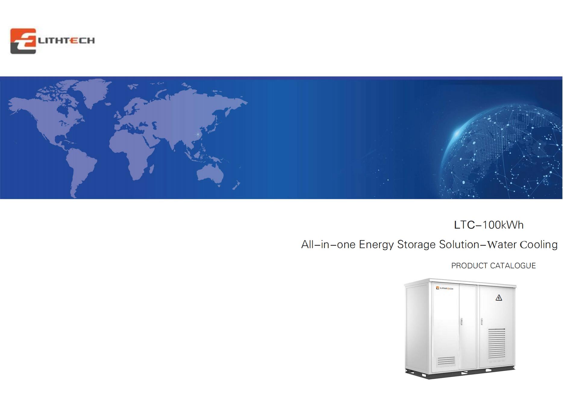 Lithtech 100kWh Liquid Cooling Industrial&Commercial Energy Storage System Solution